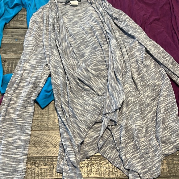 LOT OF 3 SZ S WATERFALL CARDIGANS - Picture 2 of 8